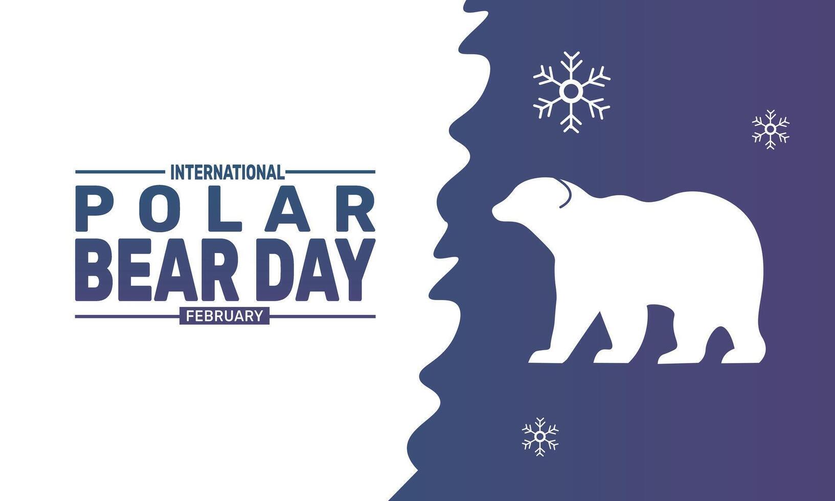 Celebrate International Polar Bear Day A day to raise awareness about polar bear conservation, climate change, and the impact of melting Arctic ice on their natural habitat vector