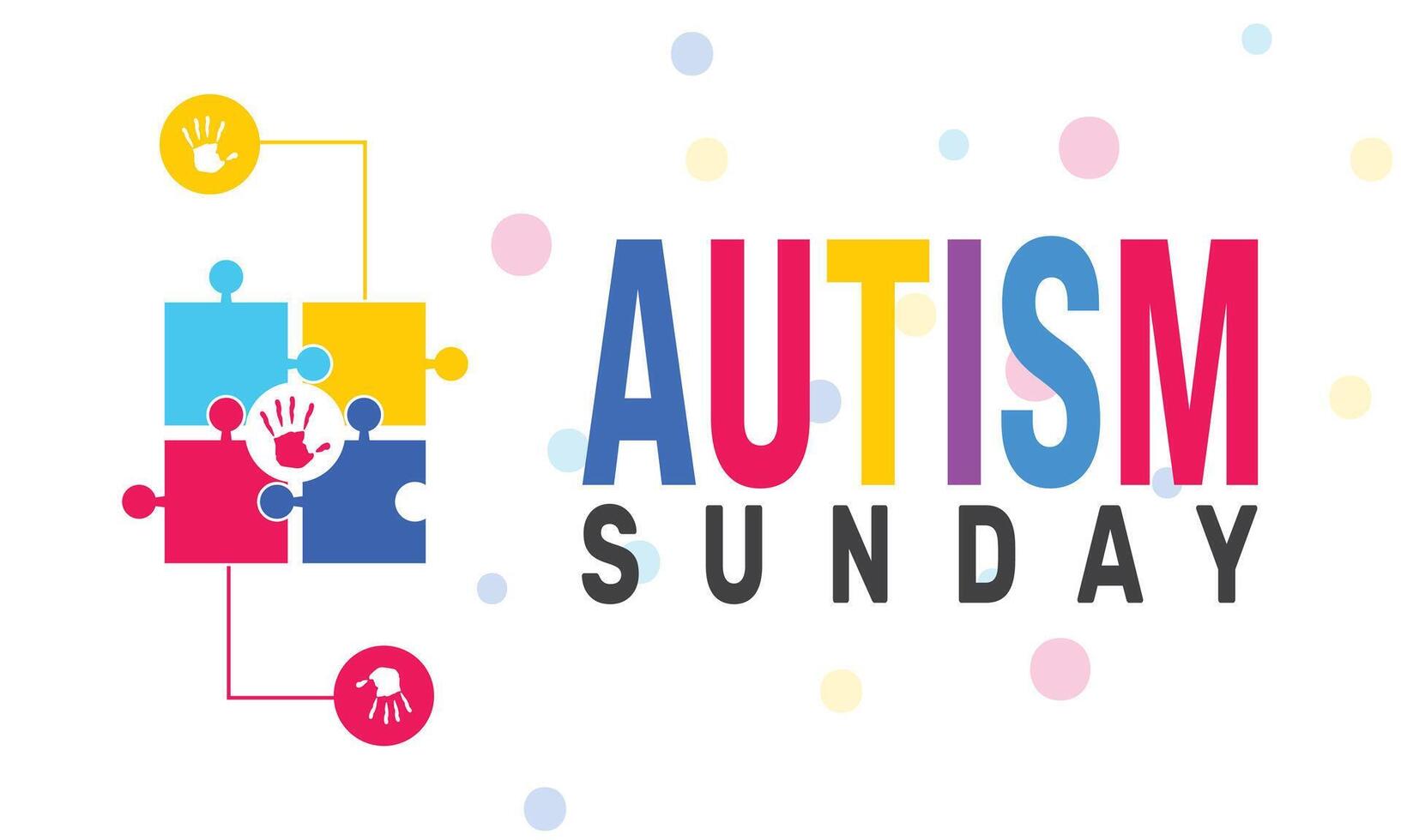 Autism Sunday is a dedicated day to highlight autism awareness and to inspire communities to create a more inclusive and supportive environment for those living with autism. vector