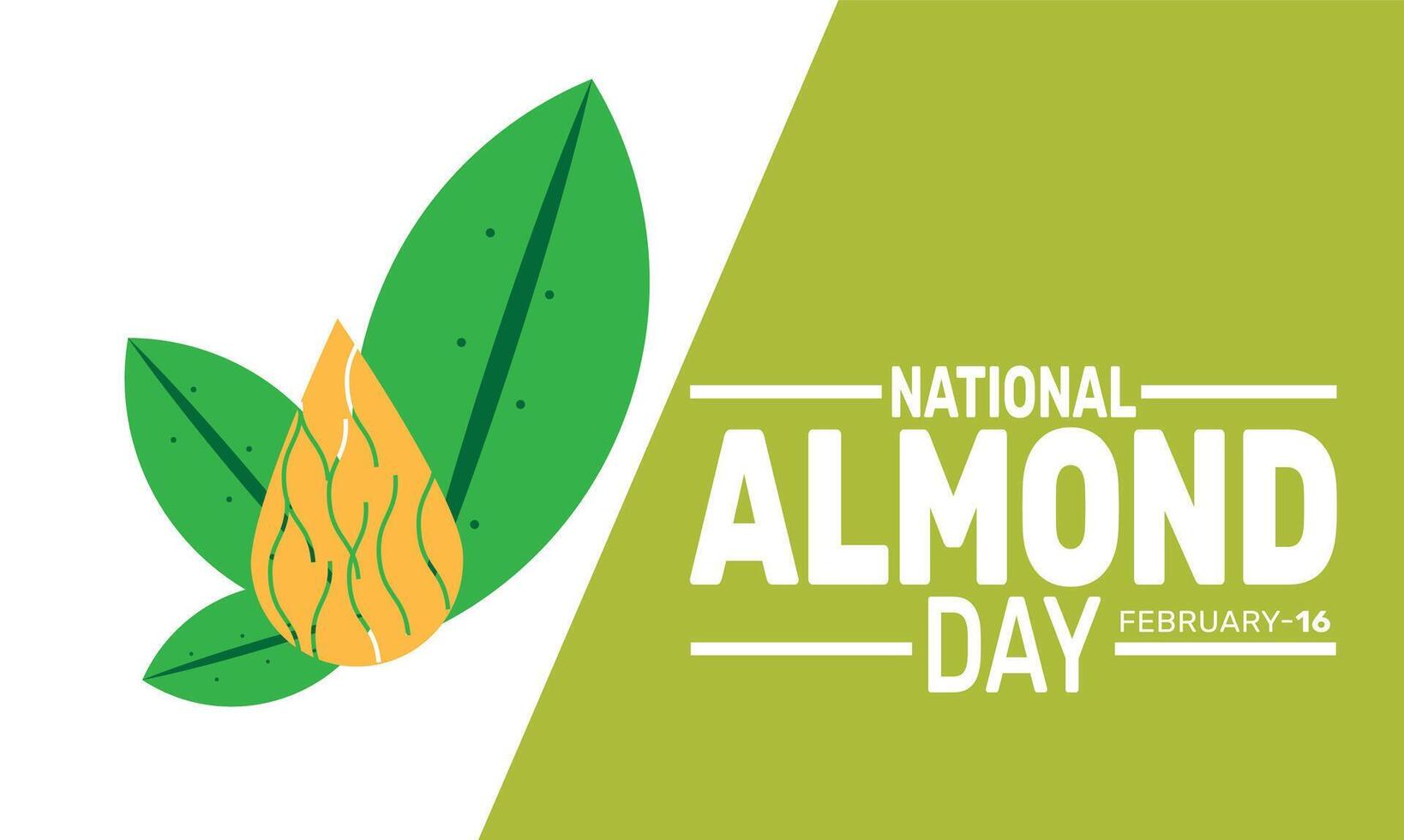 National Almond Day honors the almond, a symbol of health and vitality, celebrated for its numerous benefits like heart health, weight management, and its use in many recipes vector