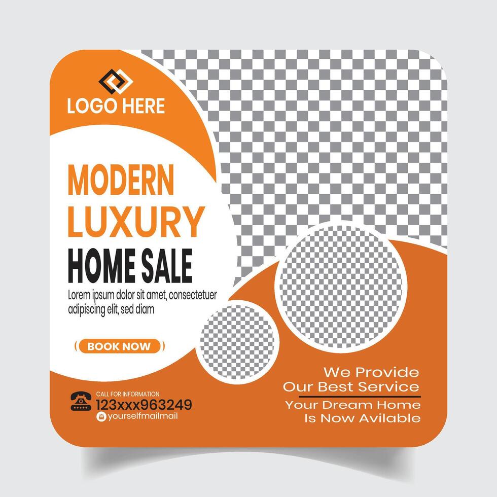 Home Sale Social Media Post Design Banner vector