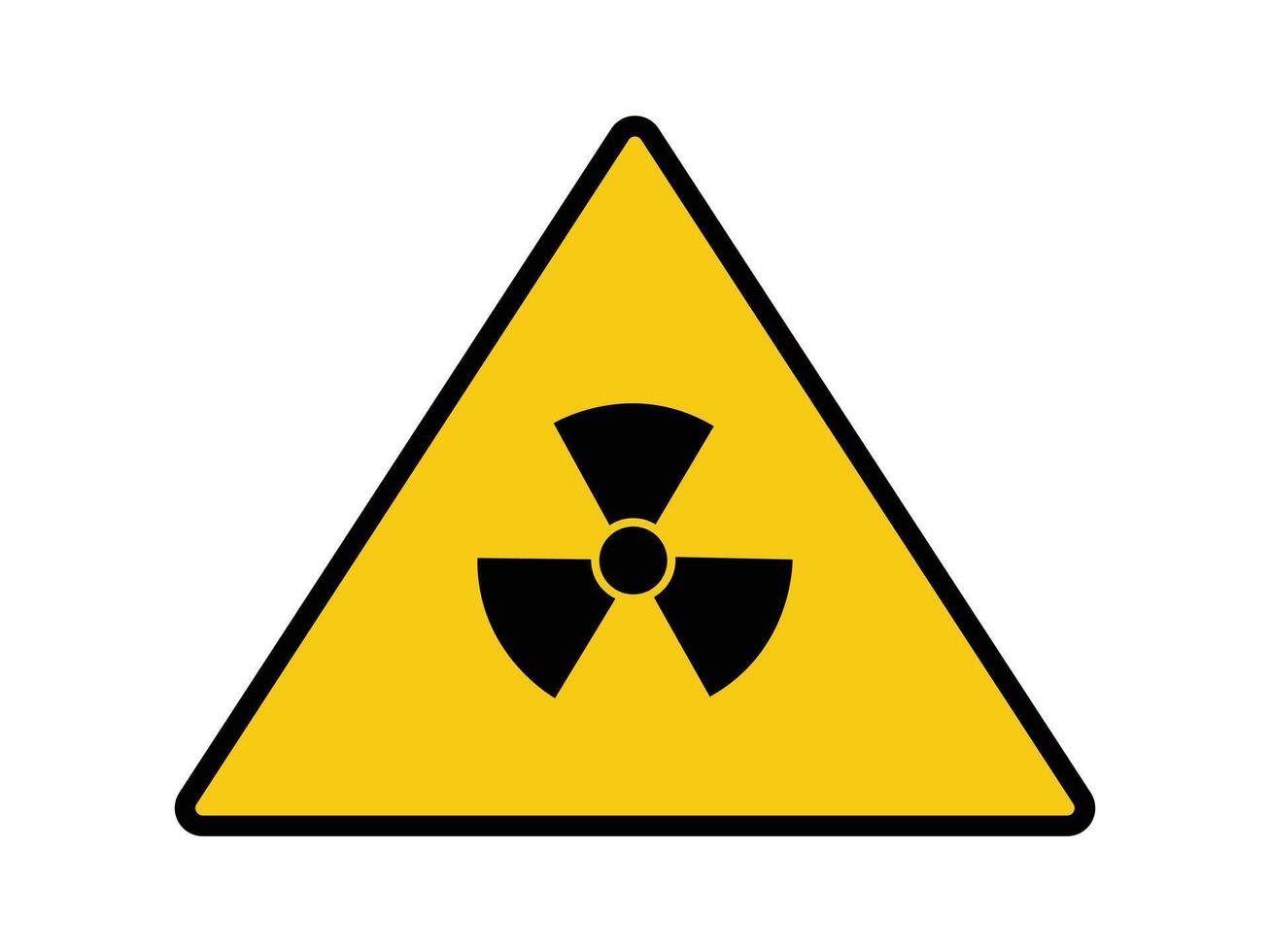 Warning Sign for Radioactive Material. vector