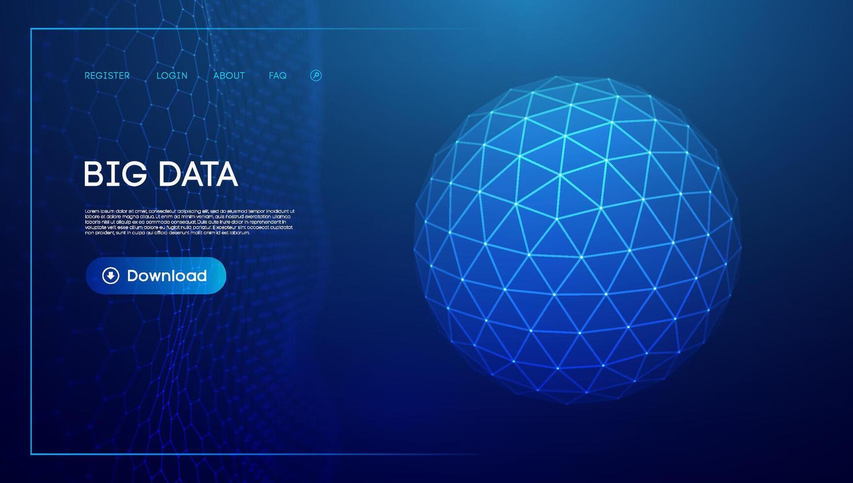 Technology sphere digital background. Cloud technology illustration. Sphere shield illustration. vector