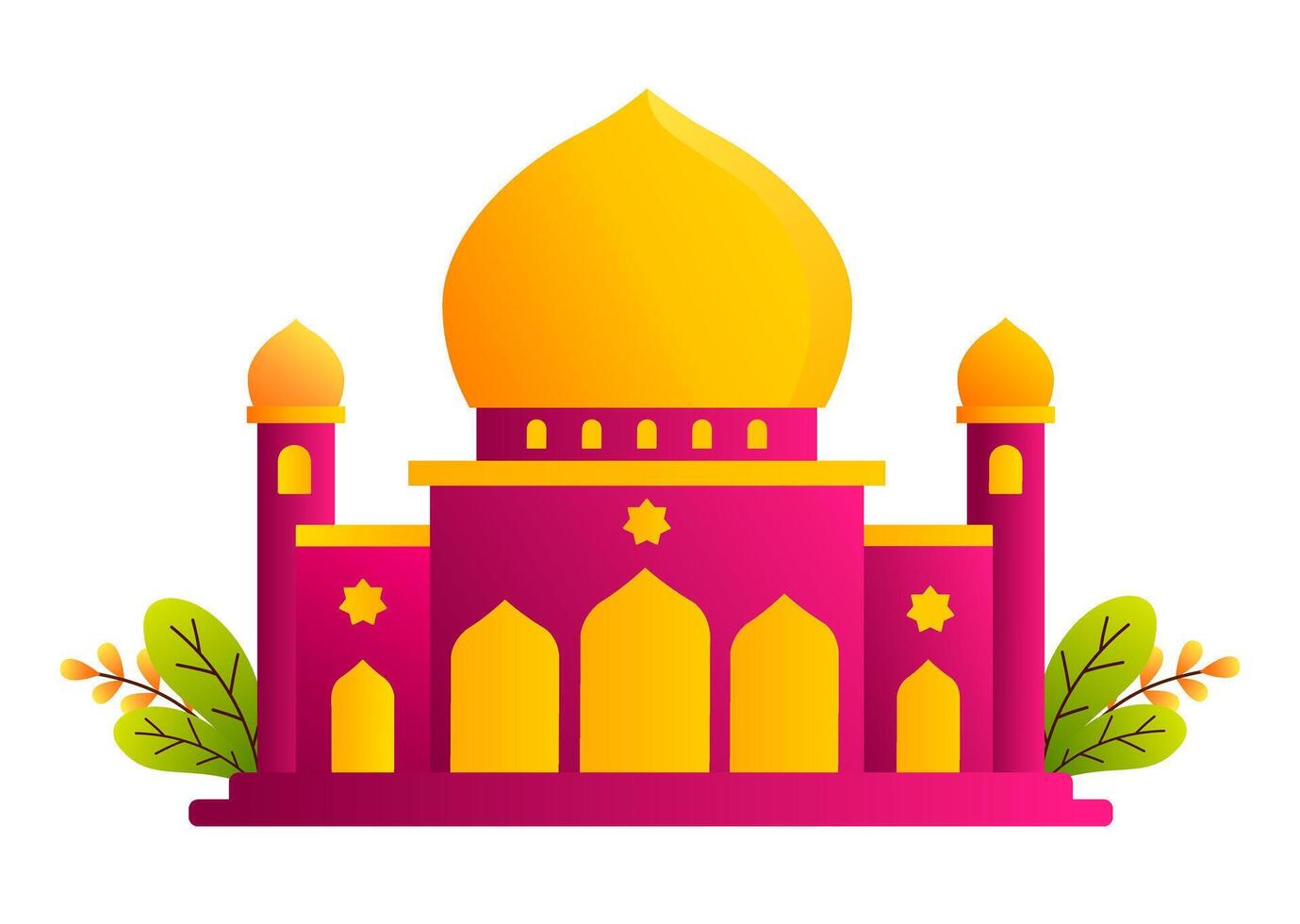 Gradient Elegance Mosque vector