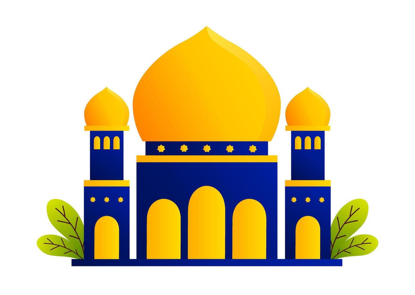 The Modern Glow Mosque vector