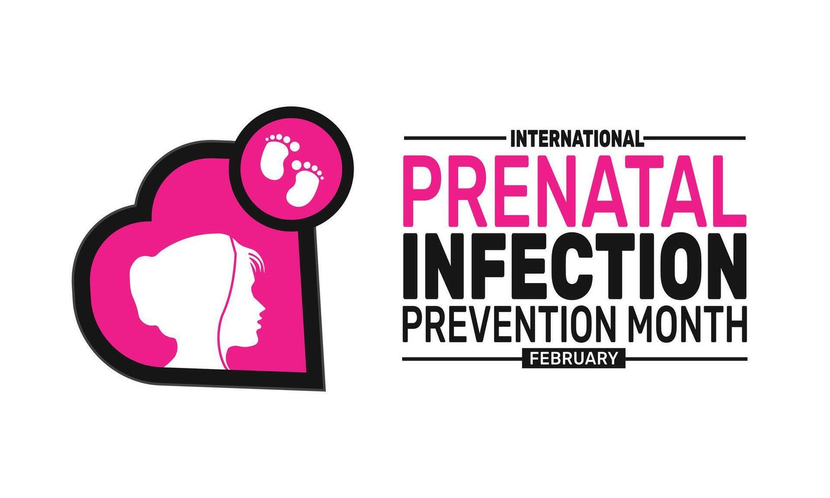 International Prenatal Infection Prevention Month emphasizes educating expectant mothers on how to protect themselves and their babies from infections during pregnancy for better health outcomes. vector