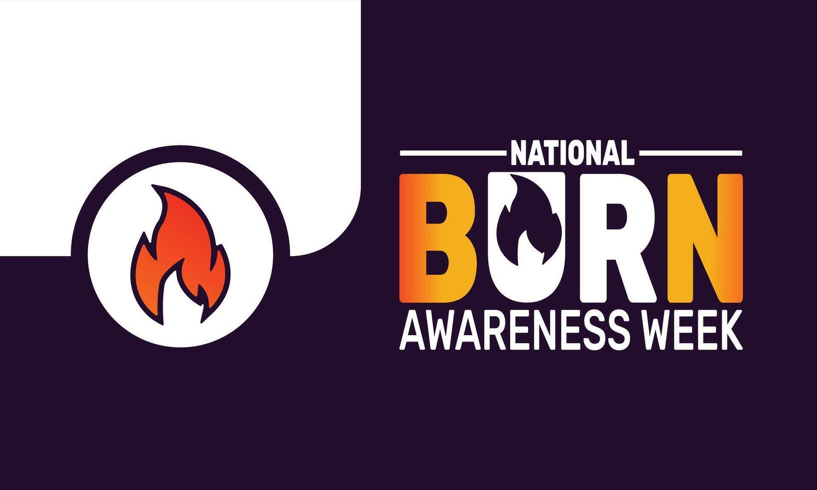National Burn Awareness Week focuses on raising awareness about burn safety, providing tips on preventing accidents, and educating people on proper burn care and first aid techniques. vector