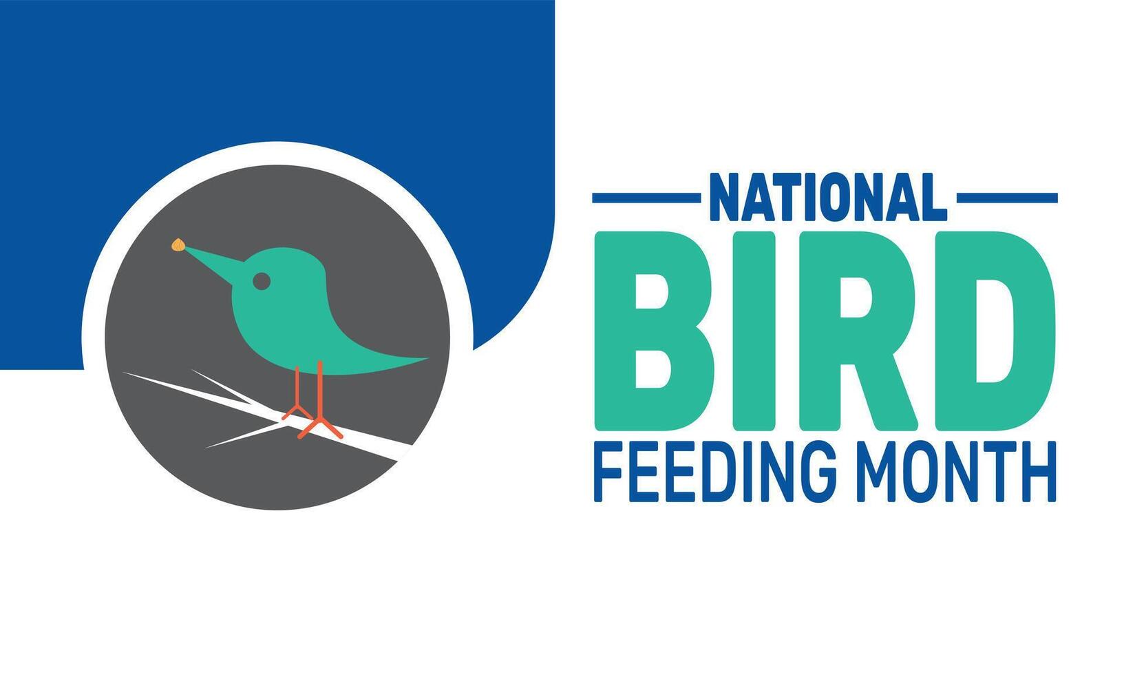 Make bird feeding month special by providing fresh water and nutritious seeds for local birds. Create a sanctuary for them in your garden, fostering connection with nature and wildlife. vector