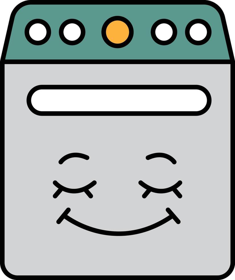 A illustration in the concept of washing machine in line drawing style vector