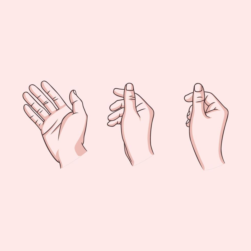 Hand gesture showing Korean love sign vector