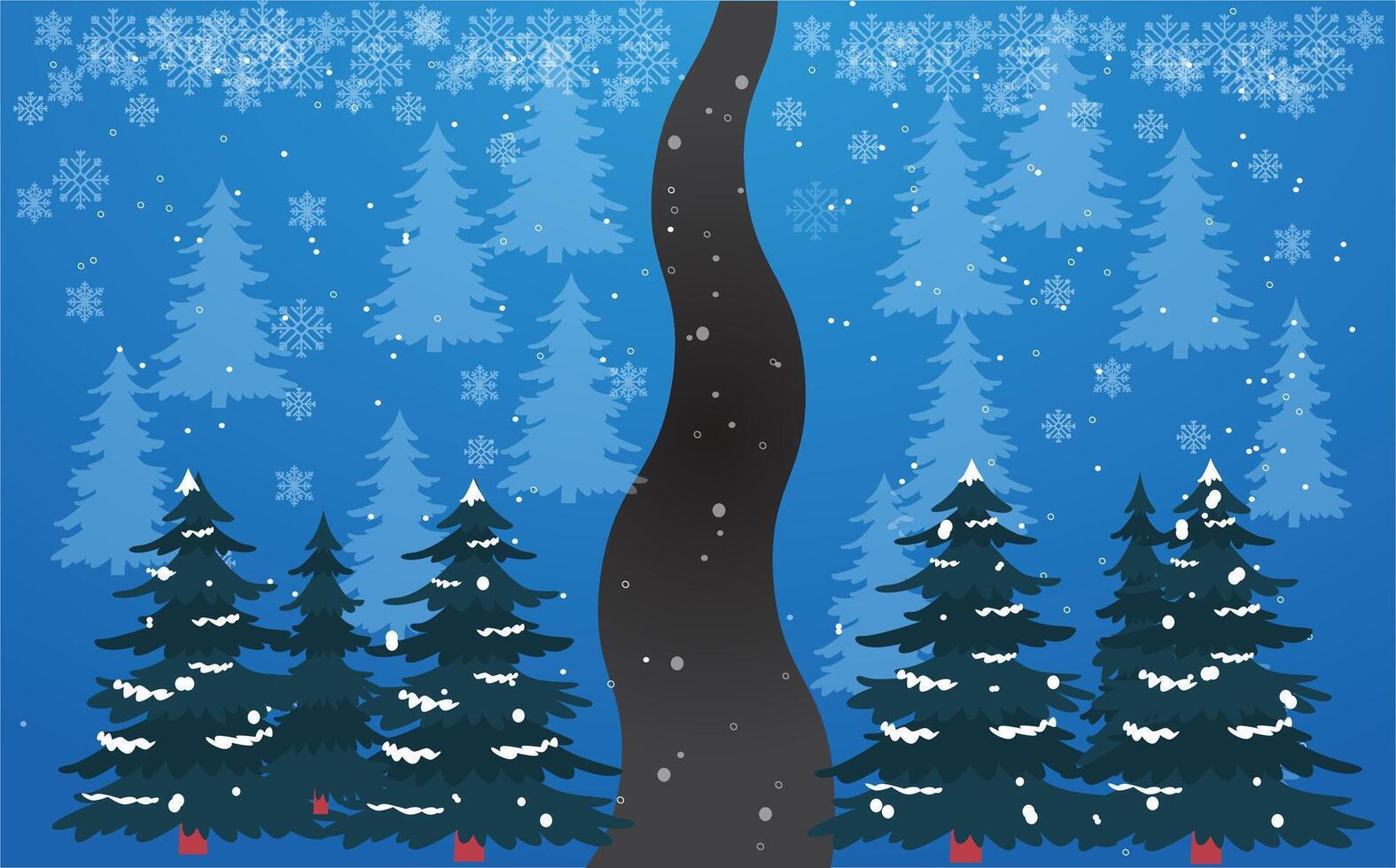 Beautiful snowflakes wallpaper. Snowflakes January February theme. Snowy nature landscape. Snowflakes on blue background. Magic nature Can be used for banners, posters, greeting cards design vector