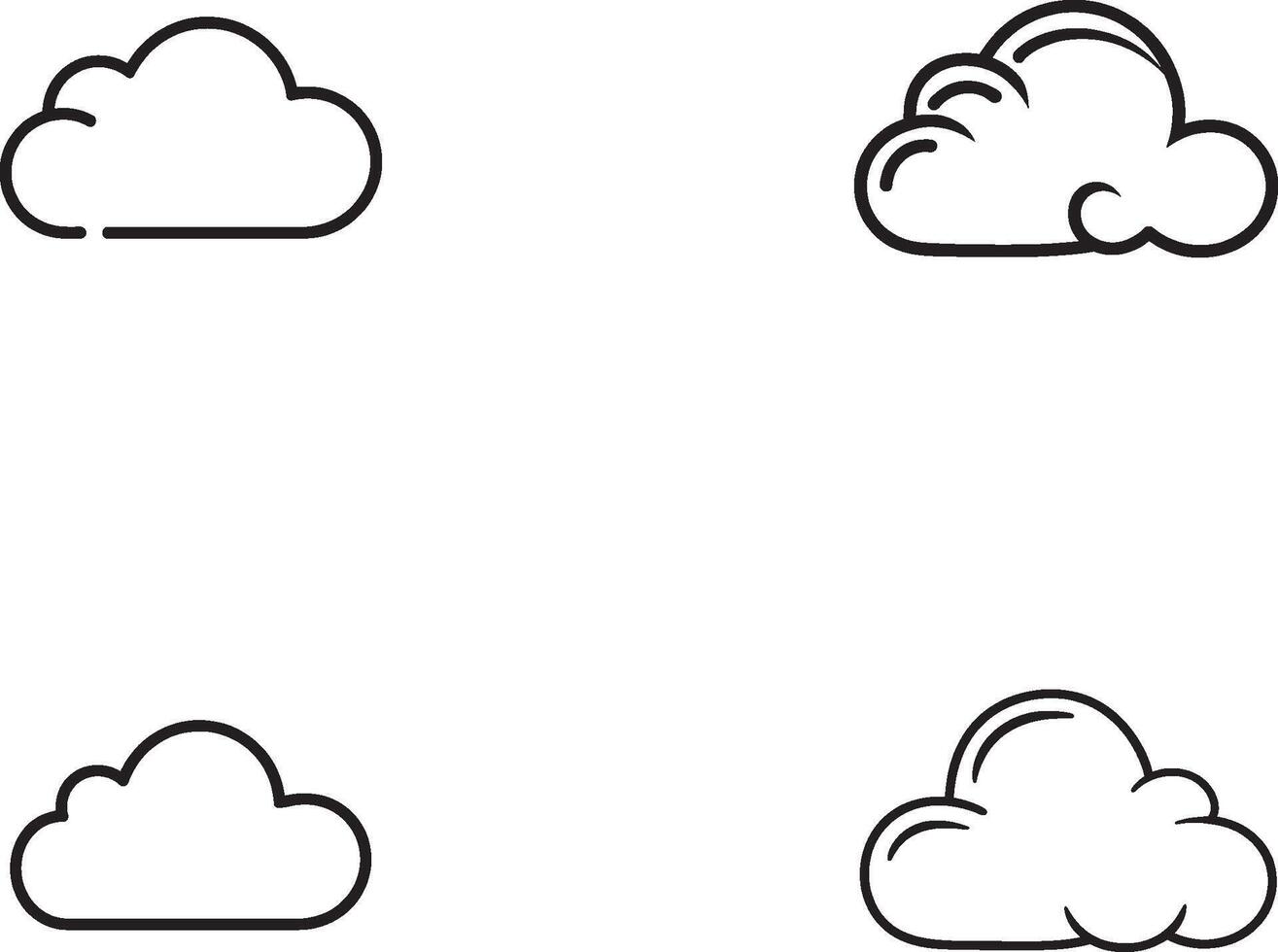 Clouds icon set illustration vector