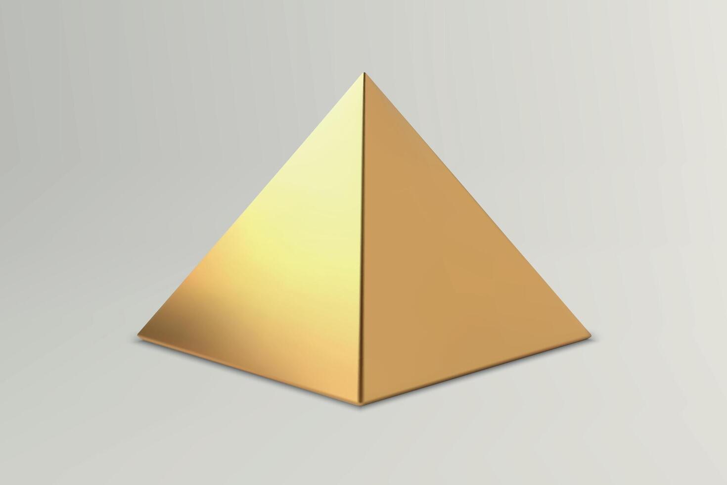 Golden Pyramid on Neutral Background vector