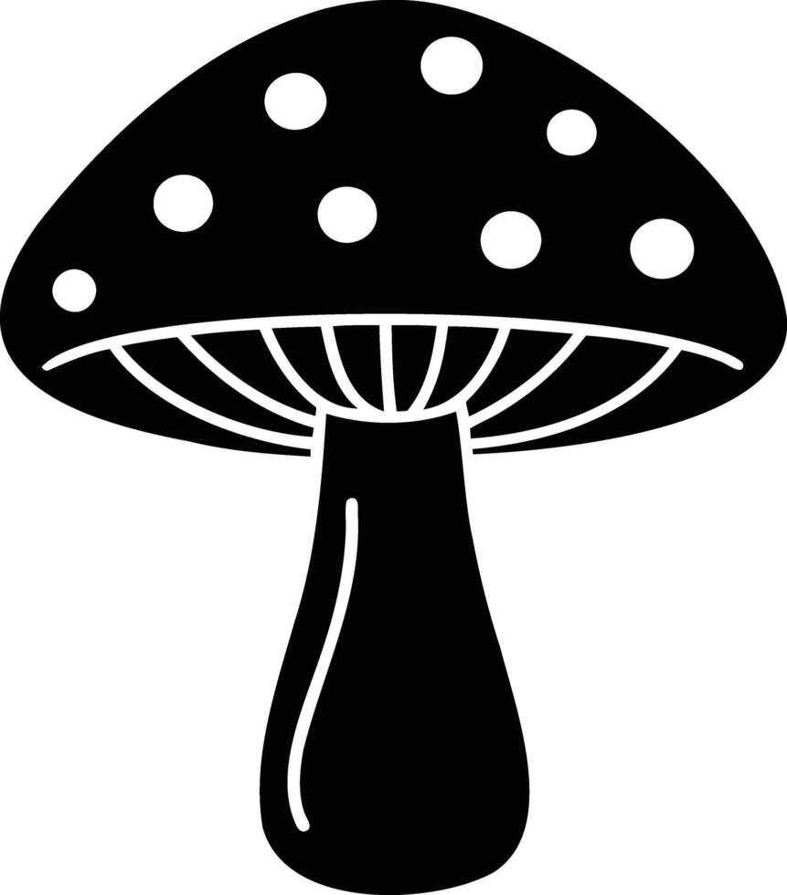 Whimsical Mushroom Silhouettes A Nature-Inspired Symbol of Mystery and Growth vector