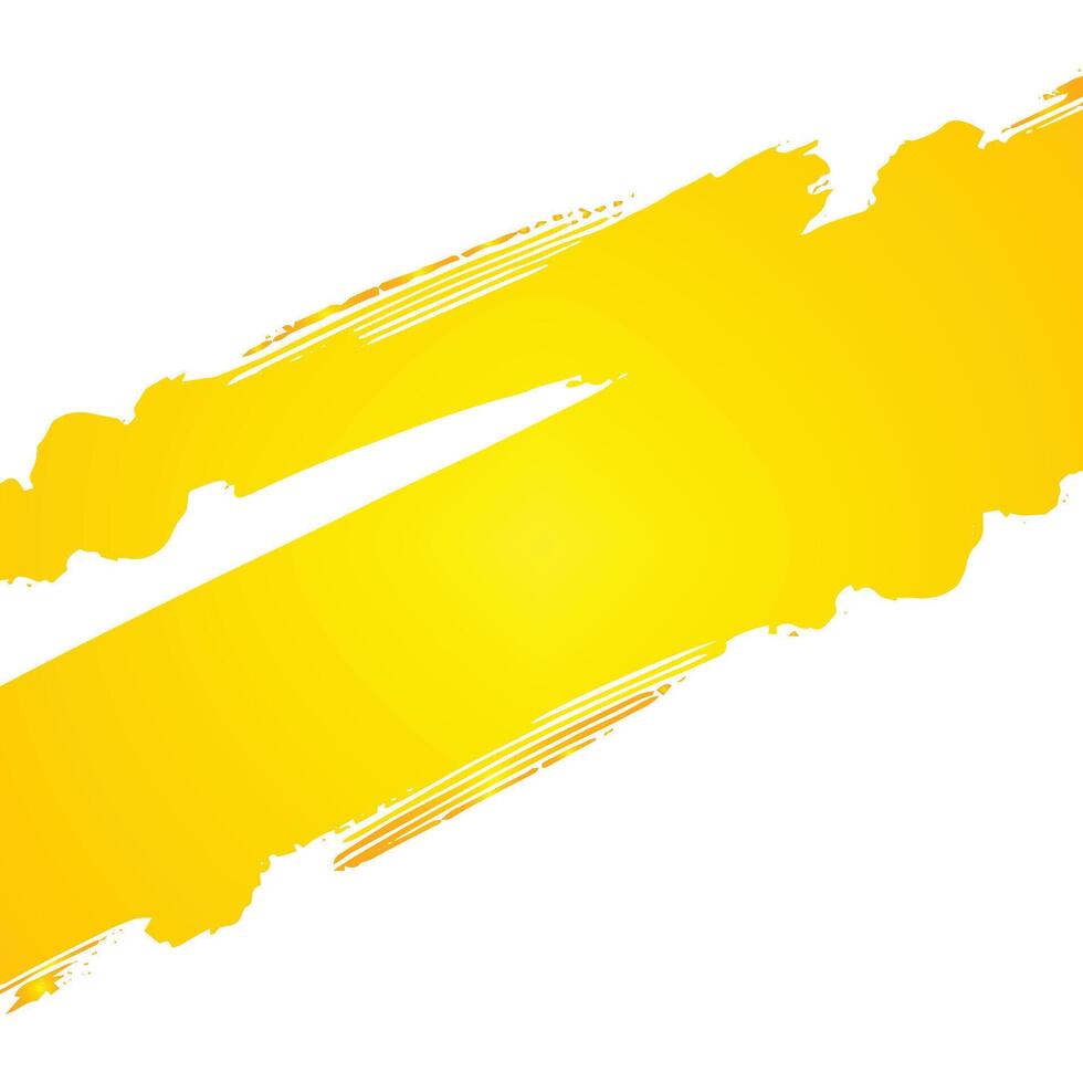 Yellow paint torn stroke vector