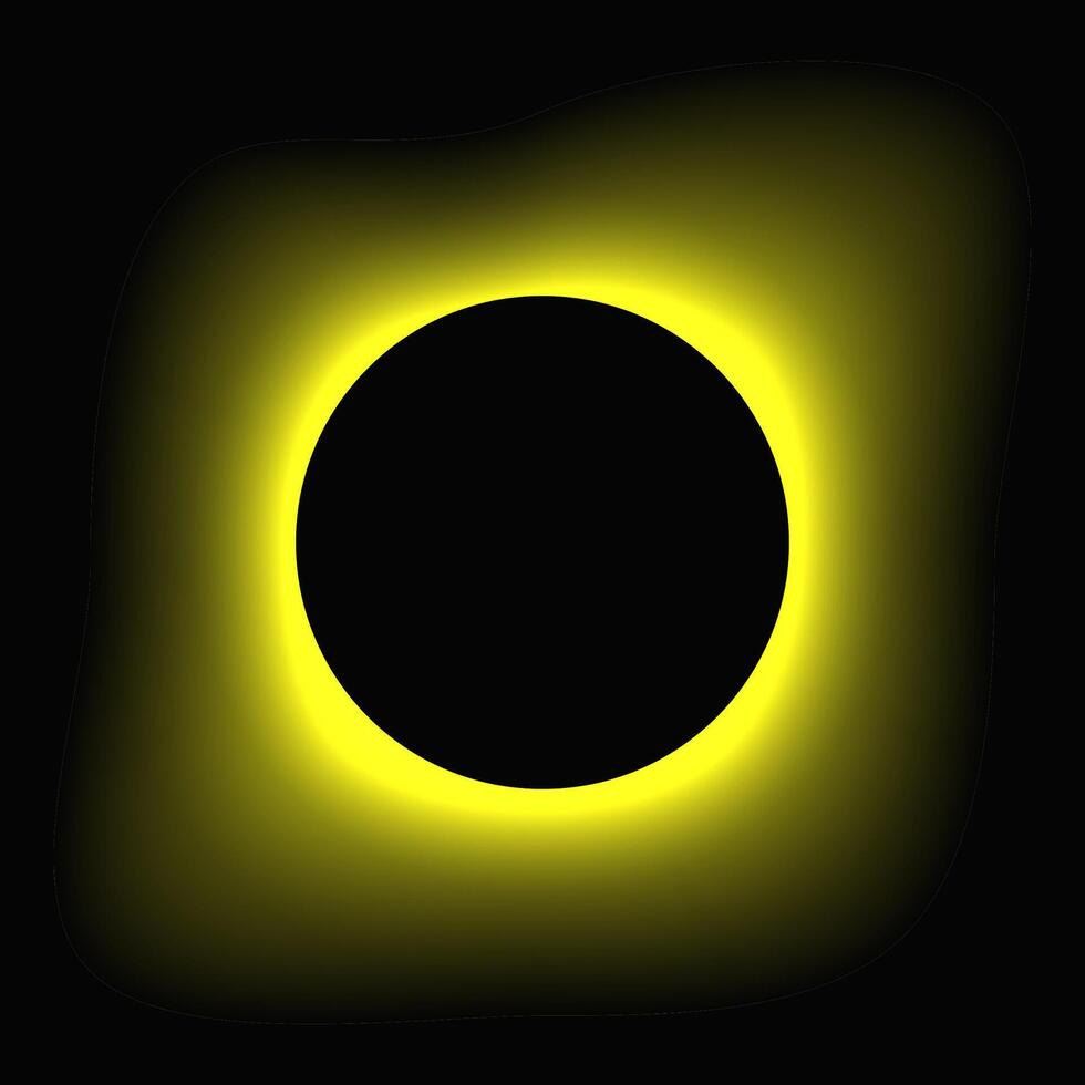 Circle illuminate light frame vector