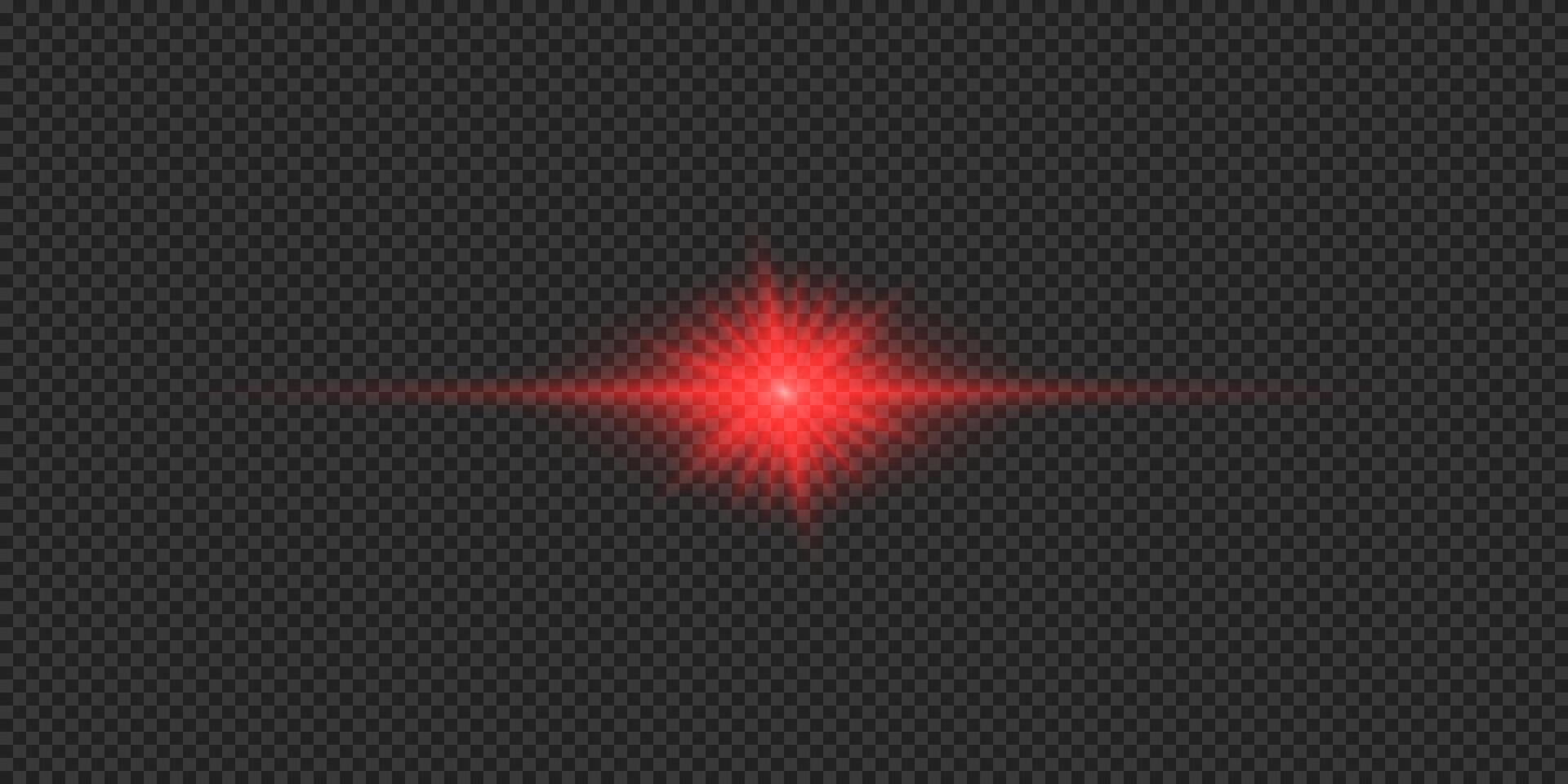 Red horizontal light effect vector
