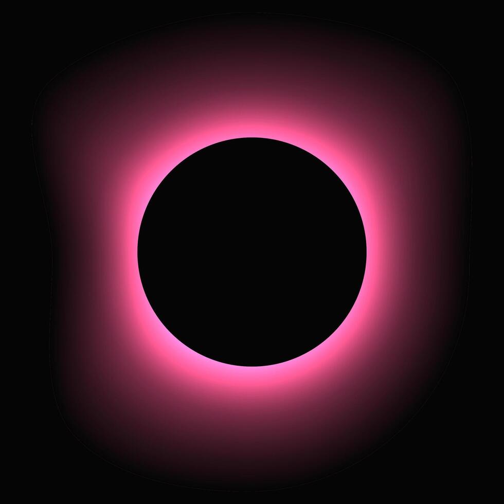 Circle illuminate light frame with color vector