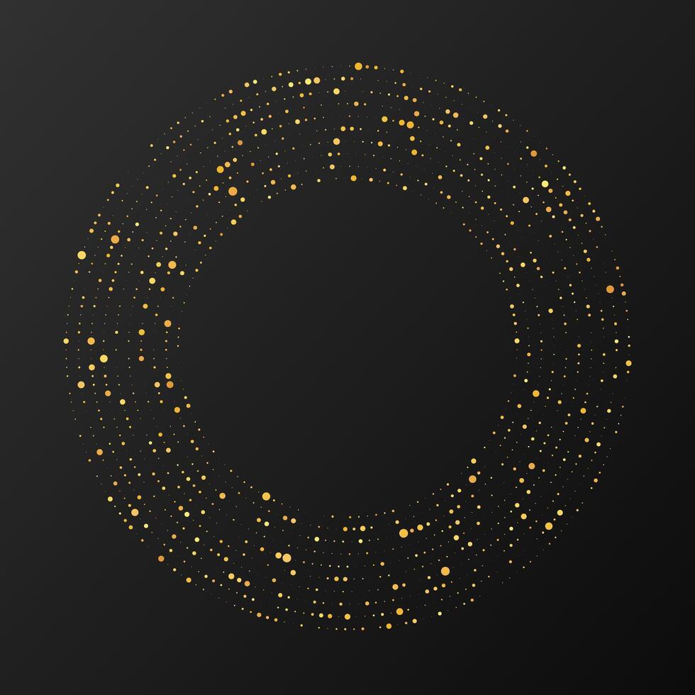 Abstract gold glowing halftone dotted vector