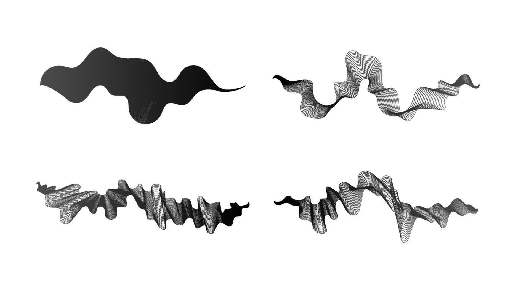 Abstract backdrop with dark wave lines vector
