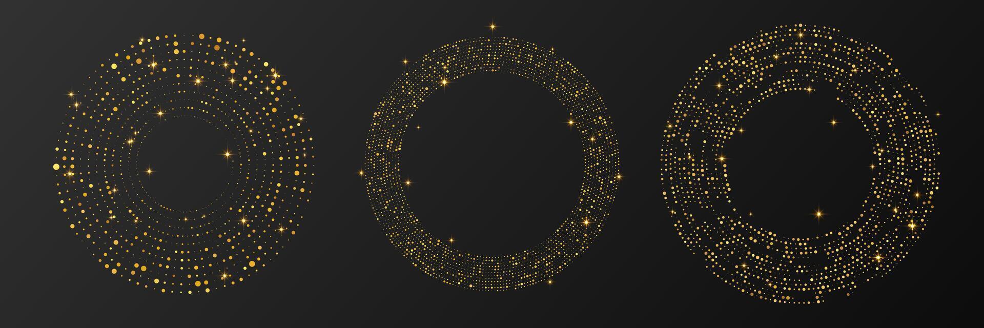 Abstract gold halftone dotted background vector