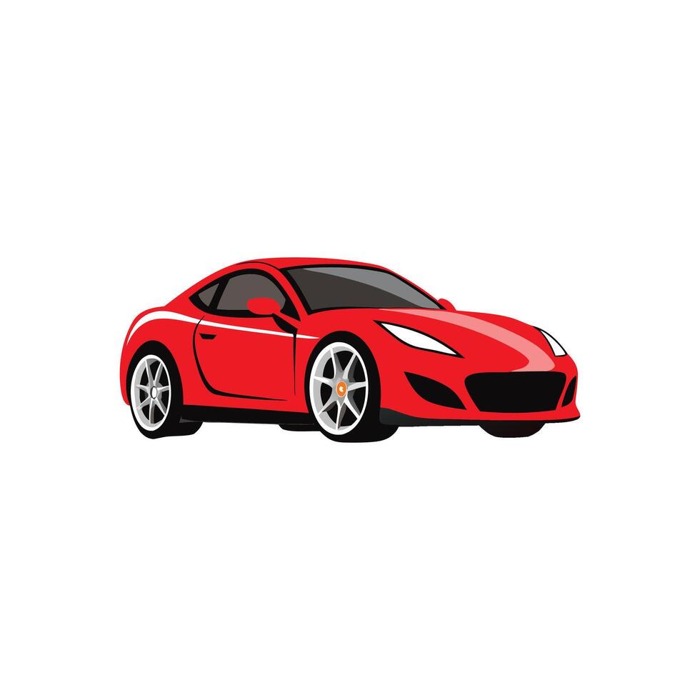 Stylish Red Supercar Illustration for Motorsport Projects vector