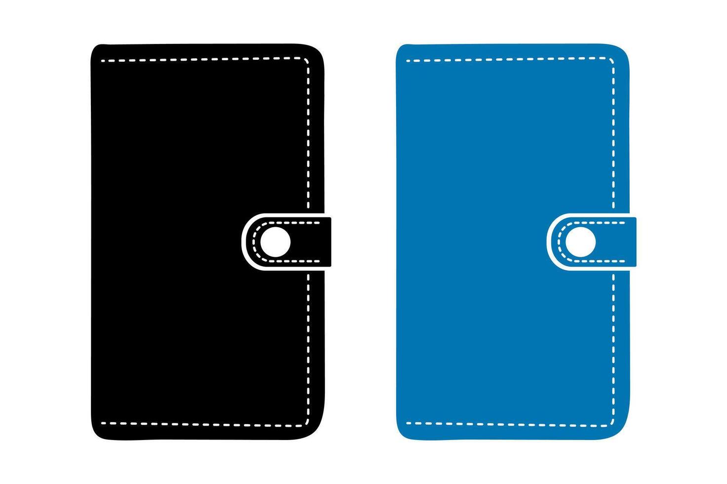 Simple and modern wallet icons for e-commerce or branding. vector
