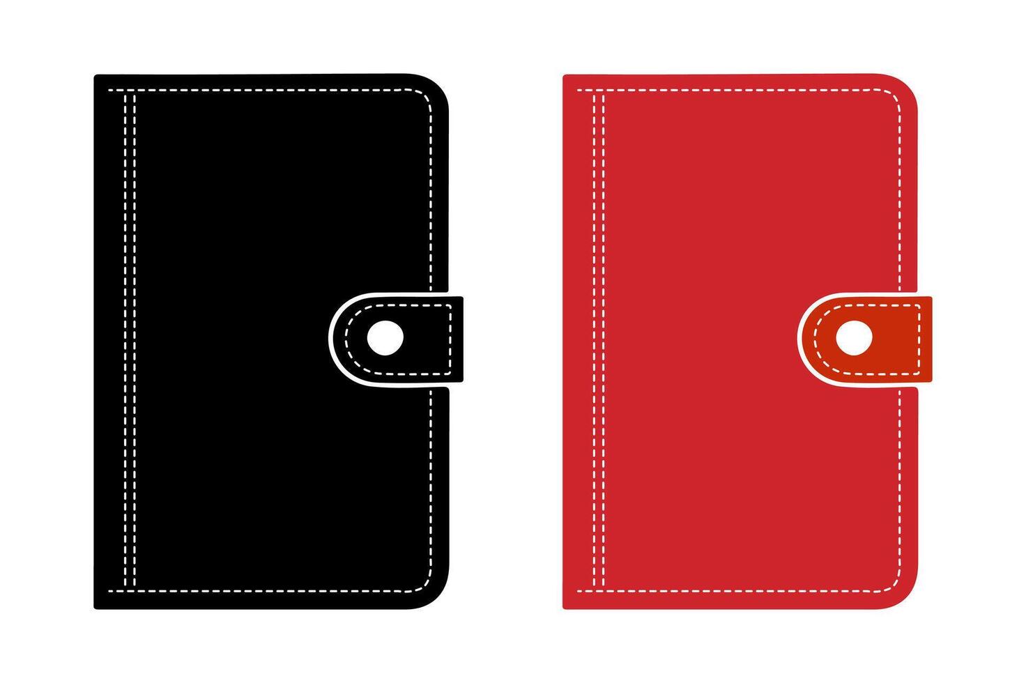 Wallet icons for branding and e-commerce projects. vector