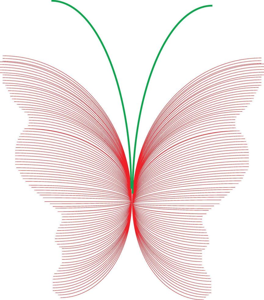 creative butterfly design art by effects illustration vector