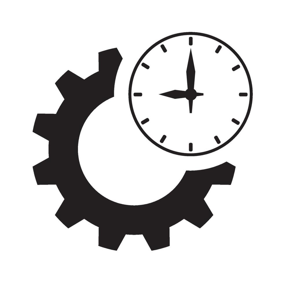 wheel and time icon illustration design template vector