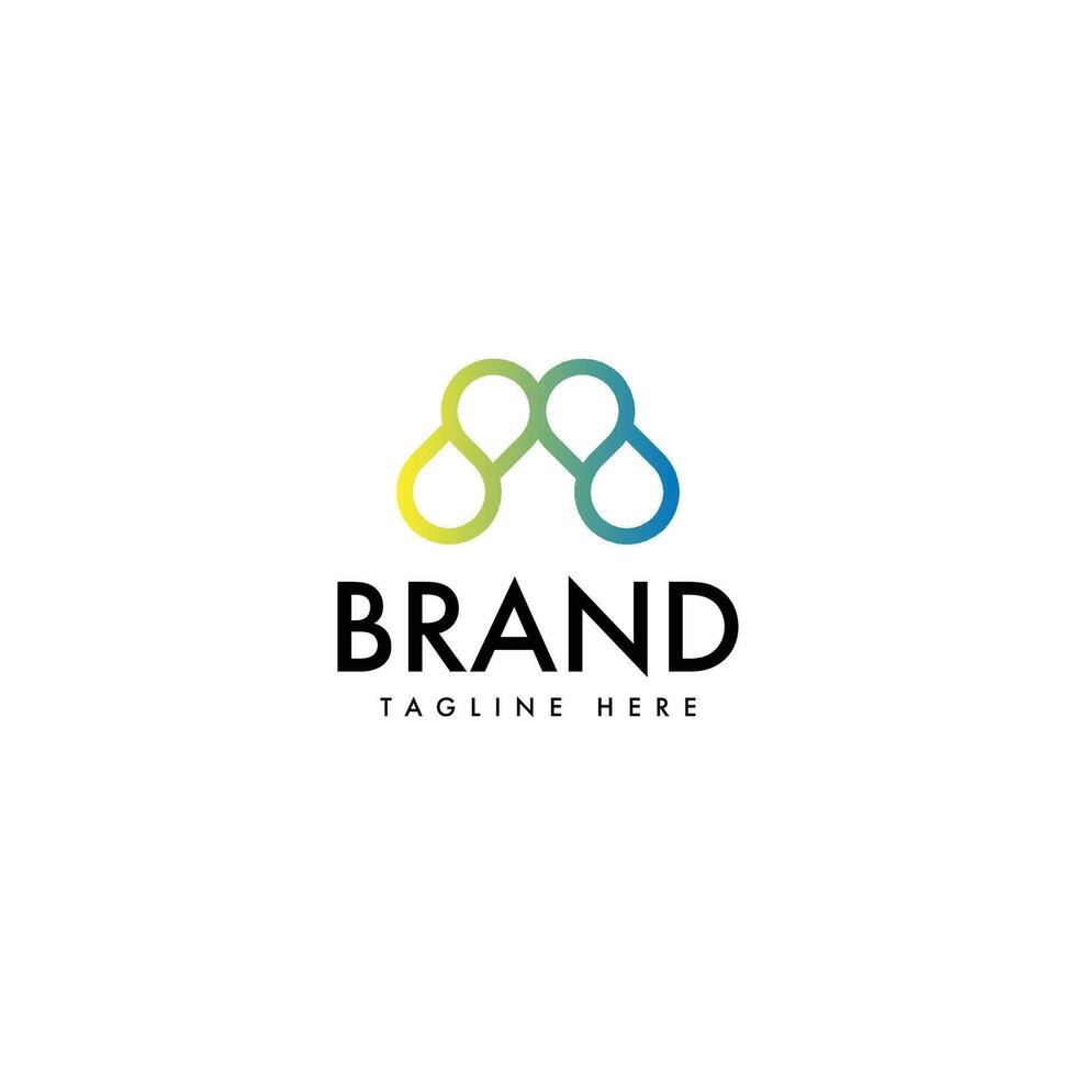 Letter M Monogram Logo Template vector