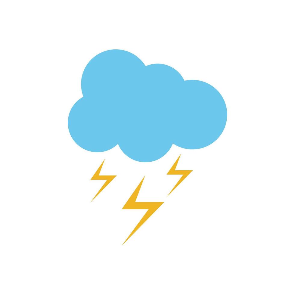 Cloud Thunderstorm Icon Design Template vector