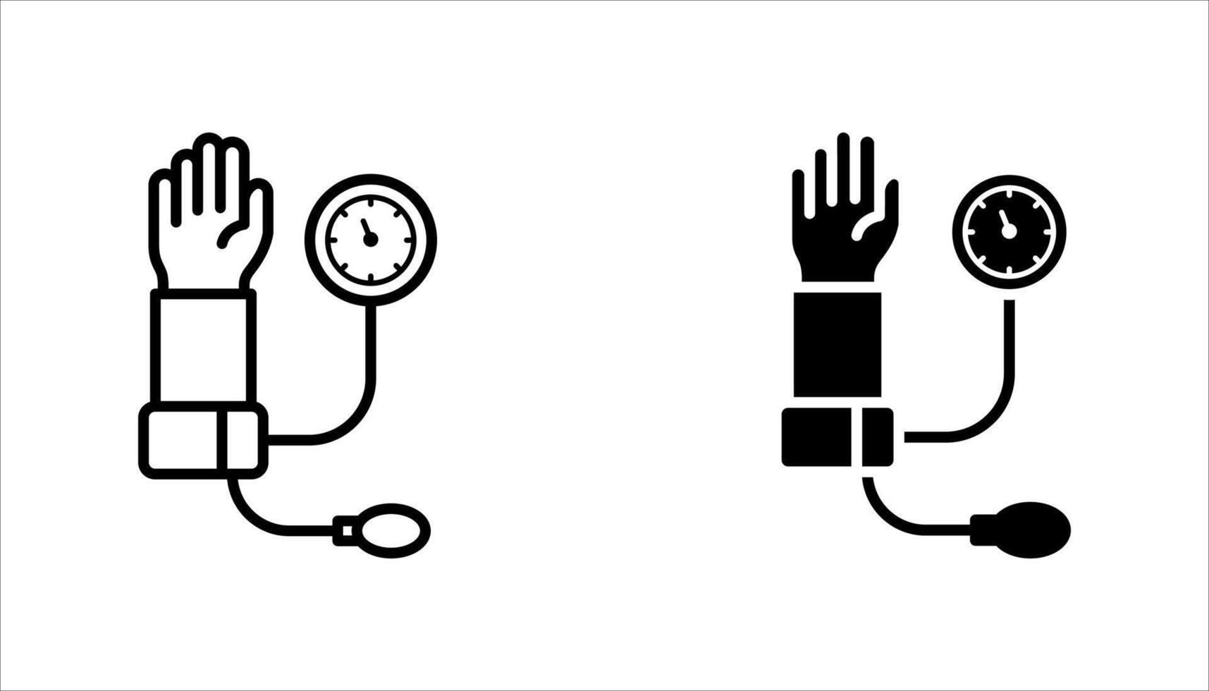 Blood Pressure Measurement Icon Set. vector