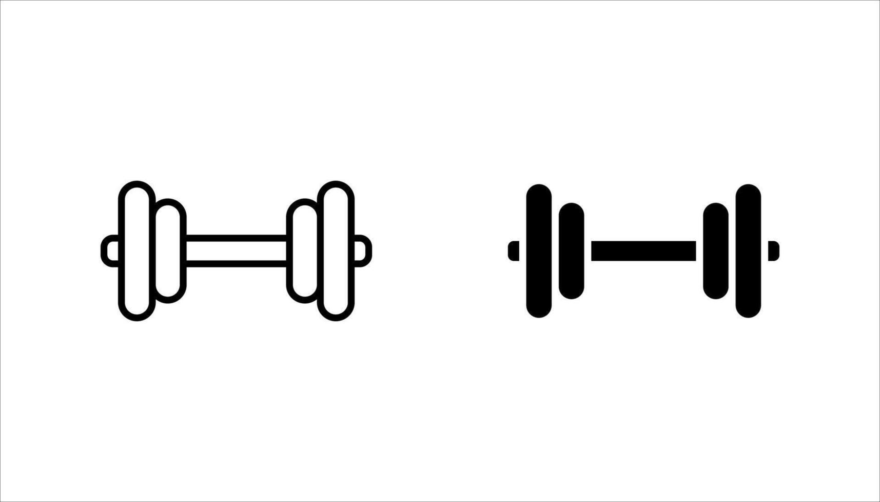 Dumbbell icon set. vector