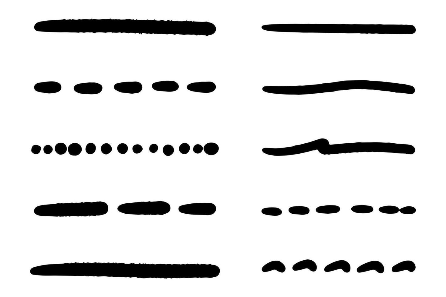 A creative collection of underlines with a contemporary, simple style vector