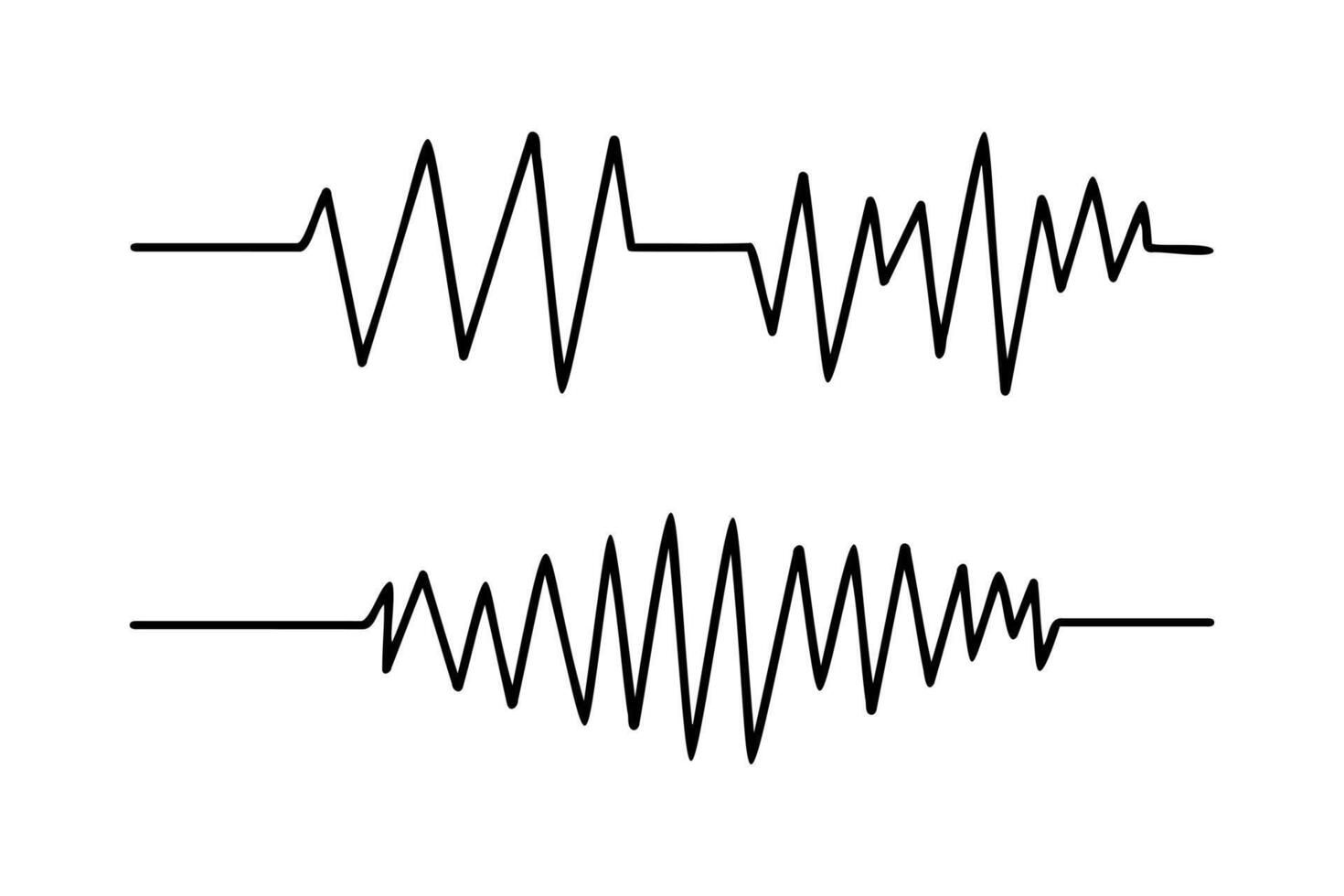 graphic symbols or sound waves, measuring earthquakes, ultra sonic waves vector