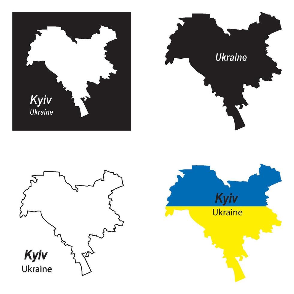 Kyiv, Ukraine map vector
