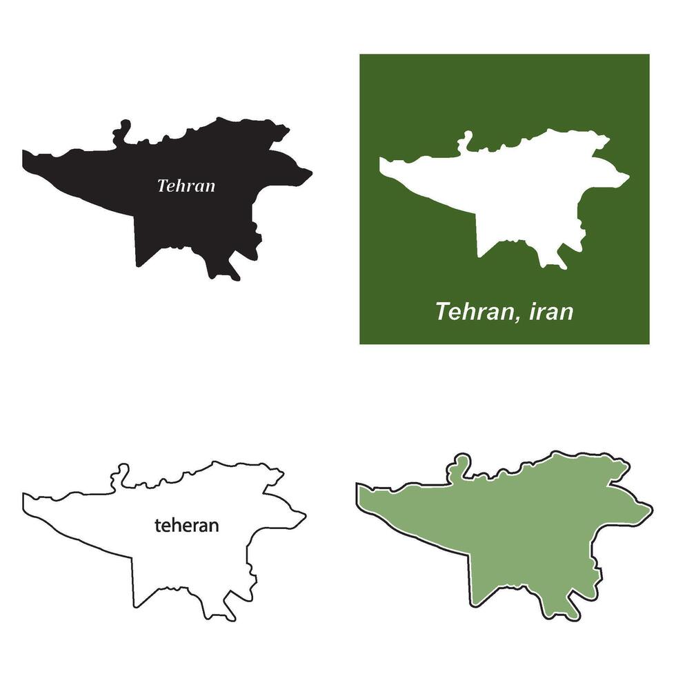 Map of Tehran design vector