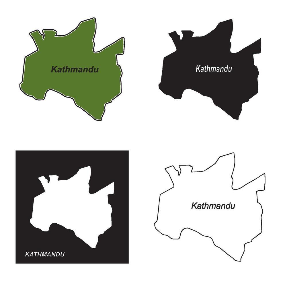 Map of Kathmandu, vector