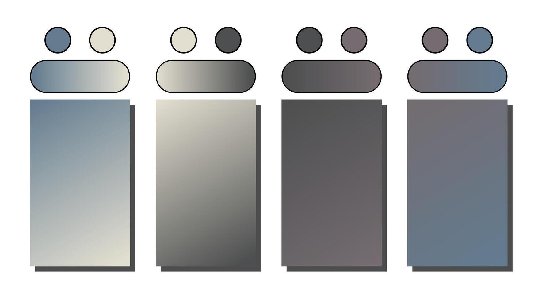 Set of gradient background. Cover set design with Blue Gray, Ivory, Cool Gray, Gray color. Beautiful abstract gradient for covers, wallpapers, branding, business cards illustration vector