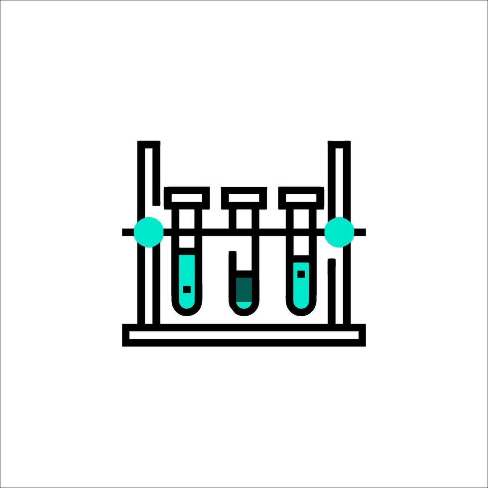 A test tube with two test tubes on it vector