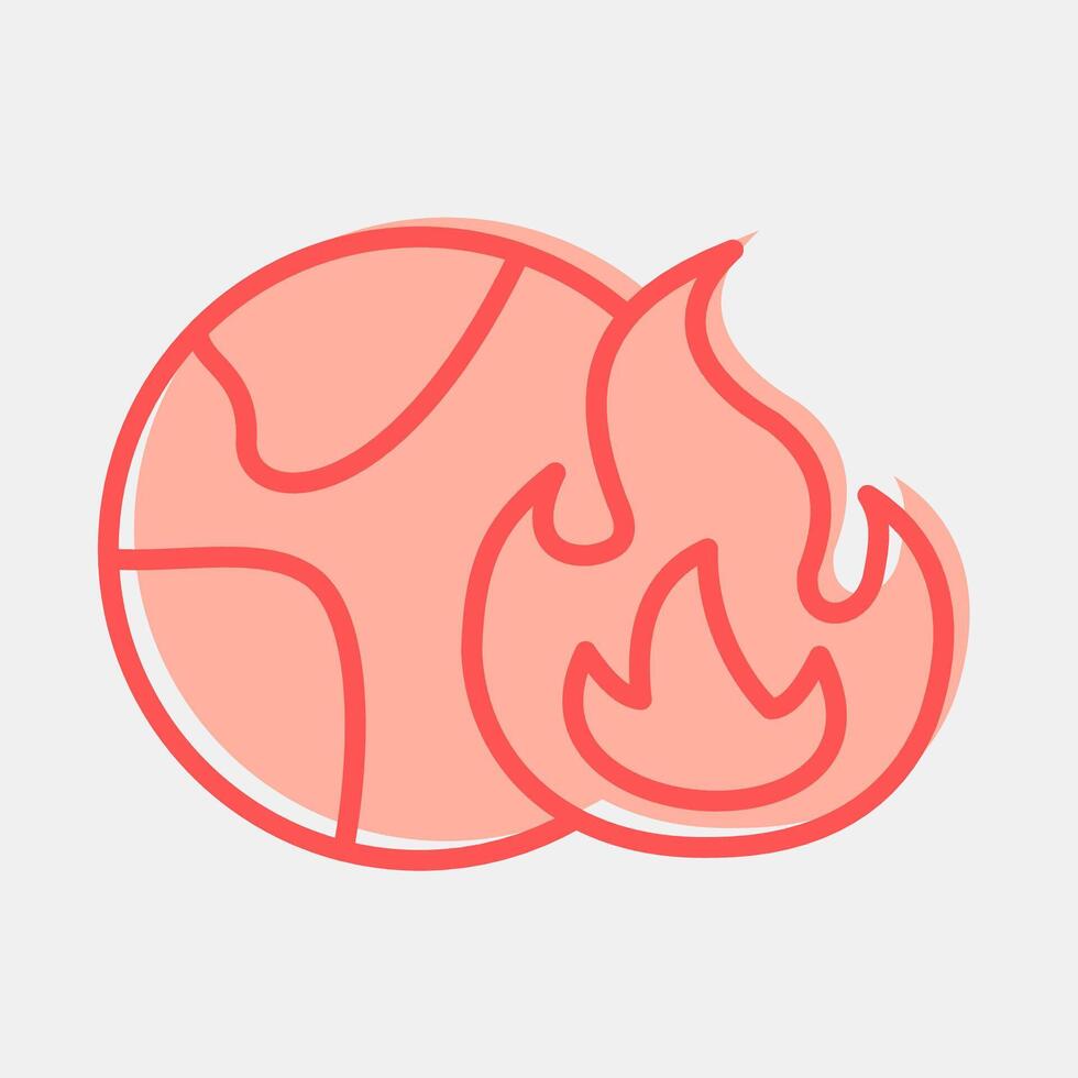 Icon global warming. Global warming elements. Icon in two tone style. vector