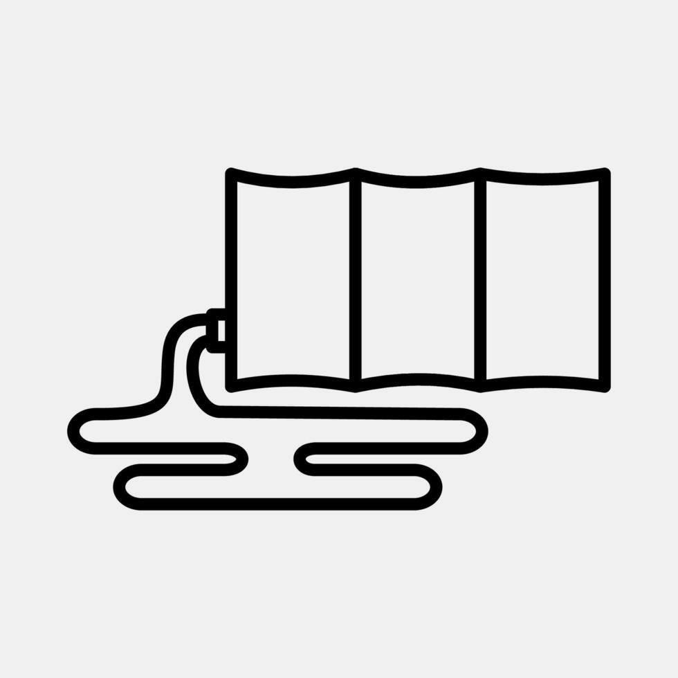Icon oil spill. Global warming elements. Icon in line style. vector