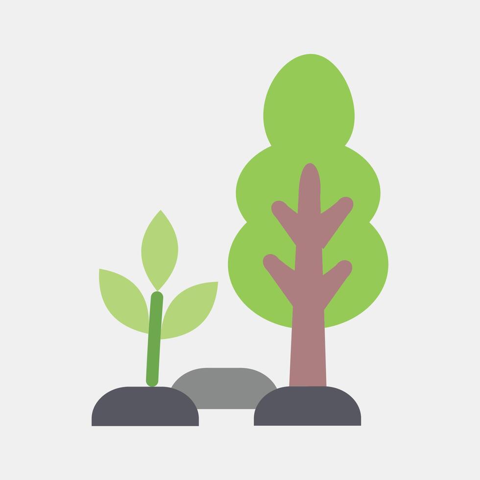 Icon enviromental restoration. Global warming elements. Icon in flat style. vector