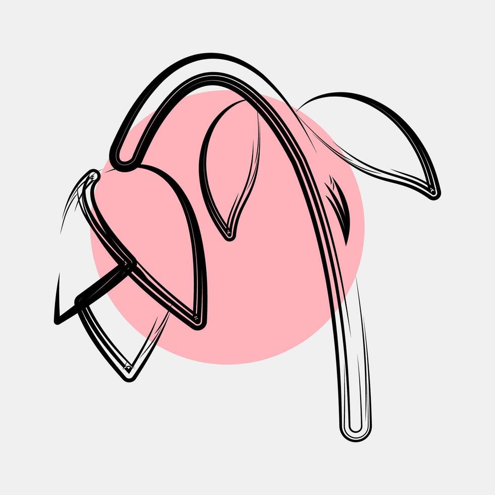 Icon wilted flower. Global warming elements. Icon in color spot style. vector