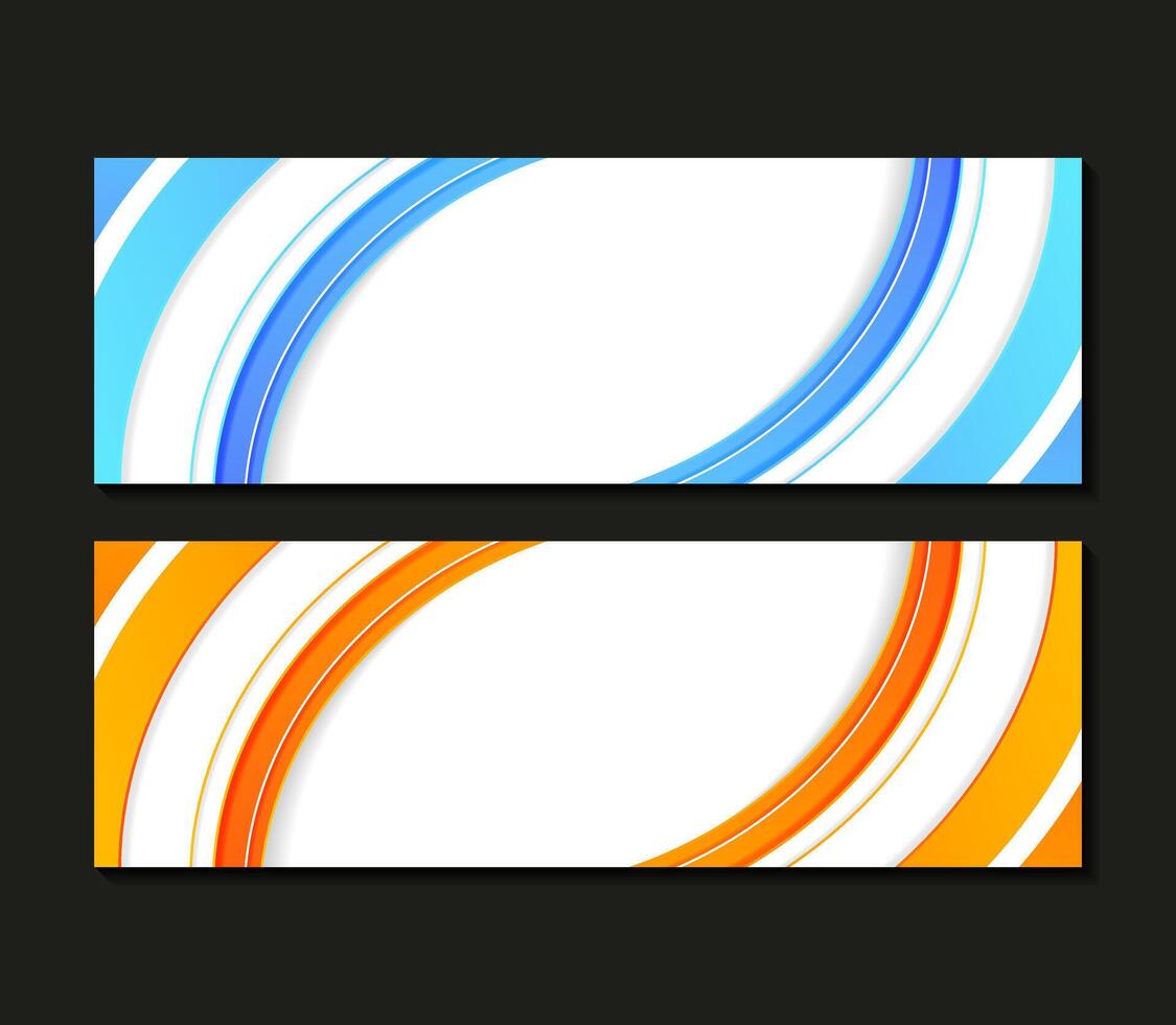colorful wave abstract business banner design vector