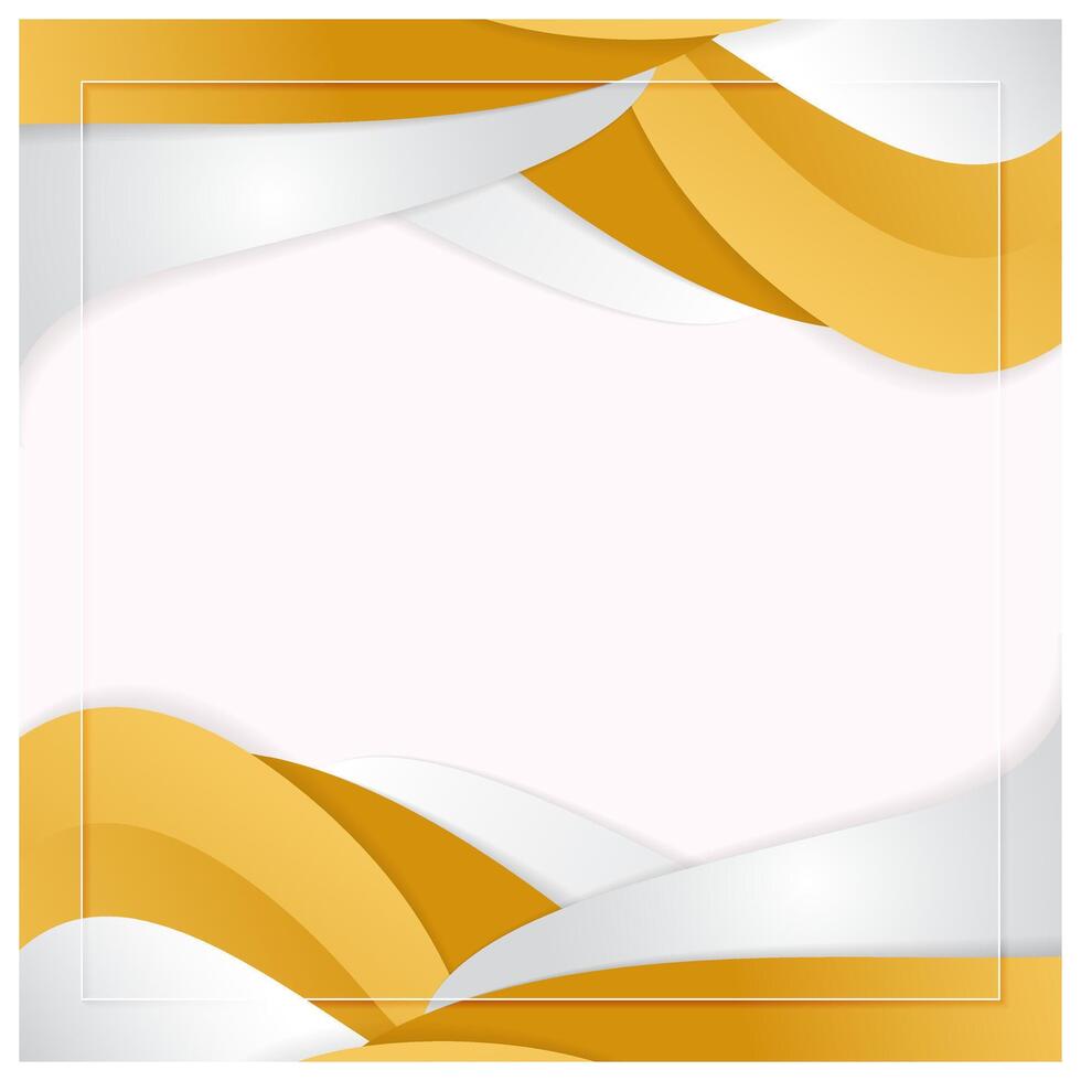 white and gold abstract wave background design template vector