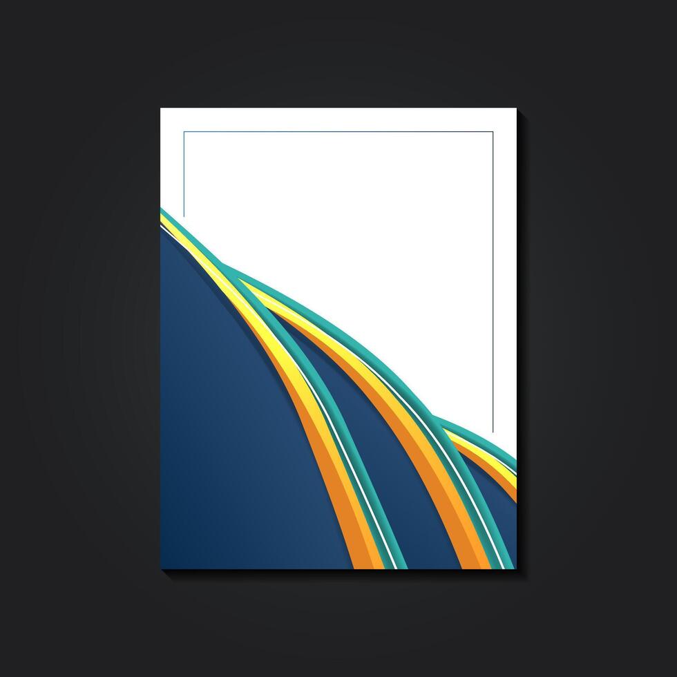 Colorful Abstract annual report brochure template vector