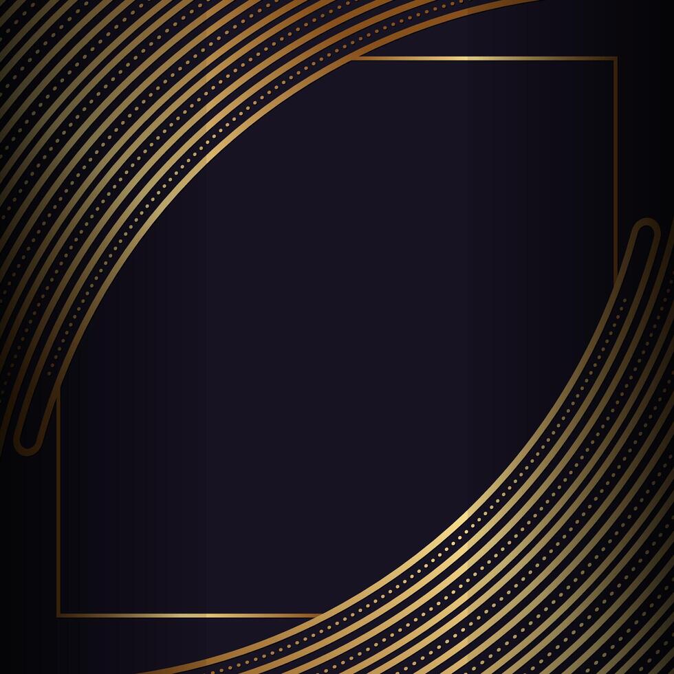 Luxury Dark and gold abstract wave background. vector