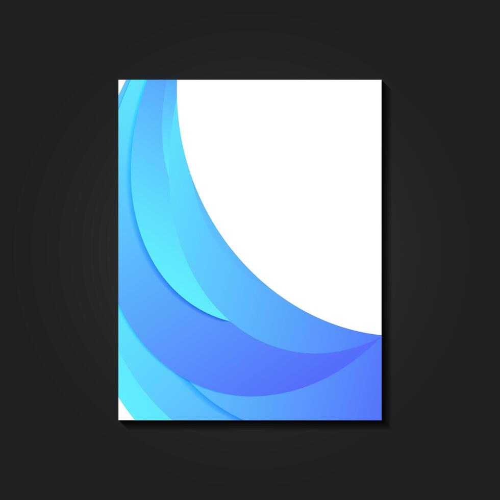 Blue Abstract annual report brochure template vector