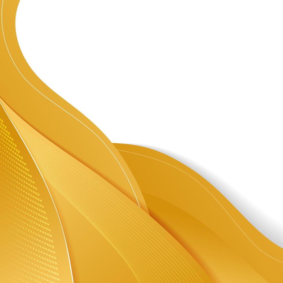 gold abstract wave background design template vector